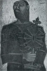 Souza, F.N. (Artist). Man with a Monstrance, 1950 | Painting