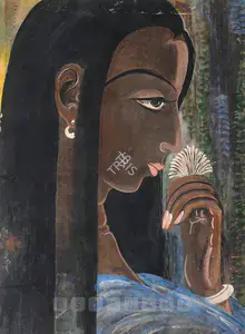 Khastgir, Sudhir (Artist). Rustic Beauty, 1943 | Painting