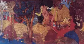 Dhanapal, S. (Artist). Village, 1952 | Painting