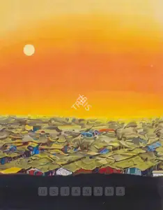 Palav, Prajakta (Artist). Sun Set Point, 2004 | Painting