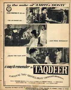 Barjatya, Tarachand (Producer), Taqdeer, 1967 | Advertisement