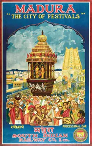 Dhurandhar, After M.V. (Artist). Madura, 1925 | Travel Publicity Related Art & Poster