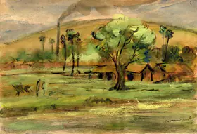 Ghose, Gopal (Artist). Landscape, 1940 | Painting