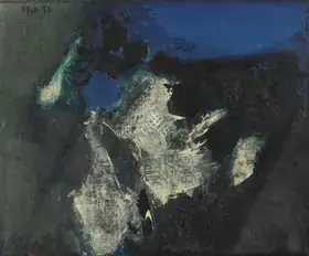 Raza, S.H. (Artist). Les Murs Blancs, 1962 | Painting
