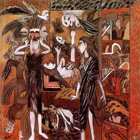 Subramanyan, K.G. (Artist). The Visitors, 1994 | Painting