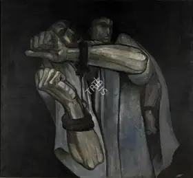 Choudhury, Bijon (Artist). Prisoners, 1975 | Painting