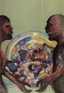 Khakhar, Bhupen P. (Artist). Two Men and the World , n.d. | Painting