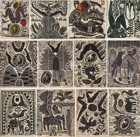 Bhaskaran, R.B. (Artist). Life Cycle & Evolution Series, 1971, 1973 | Graphic Art