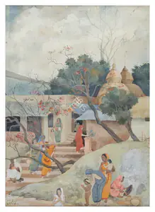 Banerjee, Maniklal (Artist). Untitled (Steps of Kalighat), 1936 | Painting