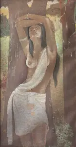 Das, Mrinal K. (Artist). Rest, 1974 | Painting