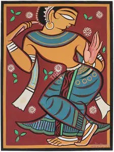 Roy, Jamini (Artist). Untitled (Gopini), n.d. | Painting