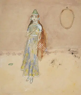 Sher-Gil, Amrita (Artist). A Farkas Khan Leanya (The daughter of the Wolf Khan), 1928 | Painting