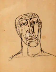 Mehta, Tyeb (Artist). Head, n.d. | Graphic Art