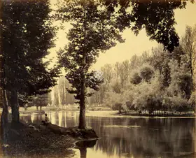 Bourne, Samuel (Photographer). Kashmir - View of the Dal Canal, Mid 1860s | Antiquarian Photograph