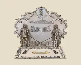 Desai, Subhash (Producer), Dharam Veer, 1977. Golden Jubilee Trophy to Movietones' Dharamveer | Jubilee Trophy