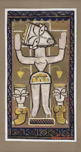 Roy, Jamini (Artist). Untitled (Crucifixion), n.d. | Painting