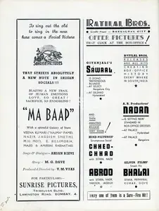 Vyas, V.M. (Director), Ma Baap, 1944 | Advertisement