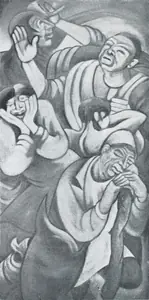 Gujral, Satish (Artist). Leaves in the Strom, n.d. | Painting