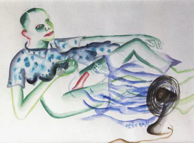 Khakhar, Bhupen P. (Artist). Cooling Off, 1987 | Painting