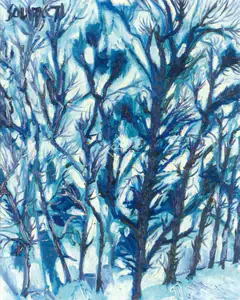Souza, F.N. (Artist). Winter Trees in Central Park, 1971 | Painting
