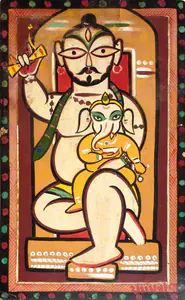 Roy, Jamini (Artist). Untitled (Shivji And Ganesh), n.d. | Painting