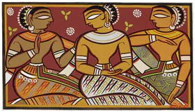 Roy, Jamini (Artist). Untitled (Three Seated Women), n.d. | Painting