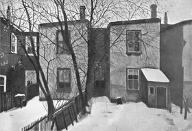 Frank, Albert (Artist). Backyard on Massey St., n.d. | Painting