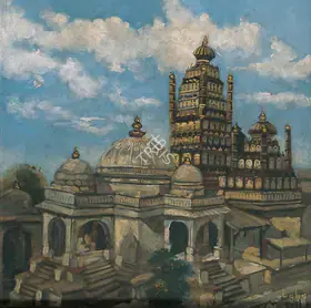 Unknown (Artist). Ahmedabad Series (After Walter Langhammer), mid 1960s | Painting