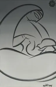 Roy, Jamini (Artist). Mother & Child, c.1950 | Drawing