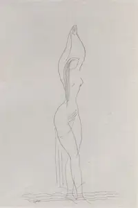 Hebbar, K.K. (Artist). The Offering, 1975 | Drawing