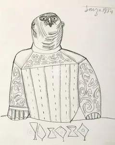 Souza, F.N. (Artist). A Gentleman, 1954 | Drawing