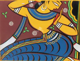 Roy, Jamini (Artist). Gopini, n.d. | Painting