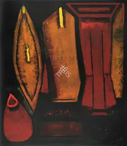 Souza, F.N. (Artist). Still Life with Juxtaposed Forms, 1952 | Painting