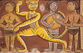 Sreenivasulu, K. (Artist). Tiger Man, 1952 | Painting