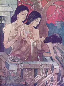 Bose, Nandalal (Artist). Return of the Buddha, n.d. | Painting