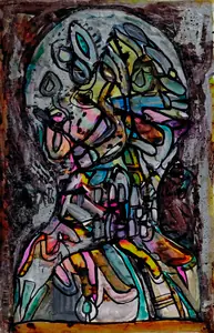 Souza, F.N. (Artist). Untitled (Head), 1966 | Painting
