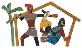 Husain, M.F. (Artist). Untitled (Kisan), n.d. | Painting