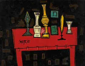 Souza, F.N. (Artist). Untitled (Liturgical Objects), 1959-1960 | Painting