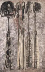 Nayar, Ved (Artist). Mankind-2190, 1990 | Painting