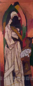 Husain, M.F. (Artist). Mother Teresa, n.d. | Painting