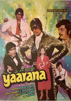 Nadiadwala, H.A. (Producer), Yaarana, 1981 | Full Sheet Poster