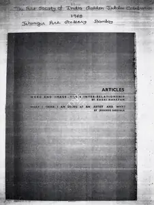 Sabavala, Jehangir (Writer). What I think I am doing as an artist and why?, 1968 | Newspaper Clipping | 00728301