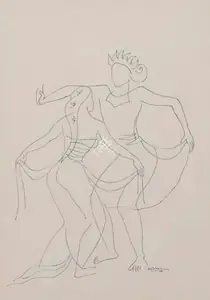 Hebbar, K.K. (Artist). Untitled, 1958 | Drawing