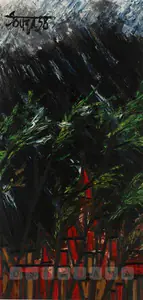 Souza, F.N. (Artist). Monsoon, 1958 | Painting