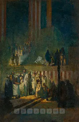 Alphonso (Artist). Entry Into Temple, 1962 | Painting