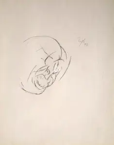 Mehta, Tyeb (Artist). Head, 1997 | Drawing