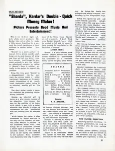 "Sharda", Kardar's Double - Quick Money Maker!. In <i>Filmindia.</i> 9(3). March 1943 | Film Review | 00858727