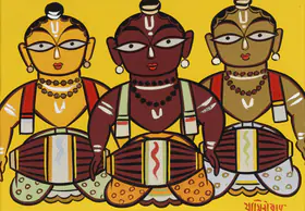 Roy, Jamini (Artist). Untitled (Three Drummers), n.d. | Painting