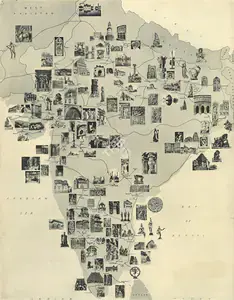 Unknown (Cartographer). Heritage Monuments and Sites in India, 1951 | Map