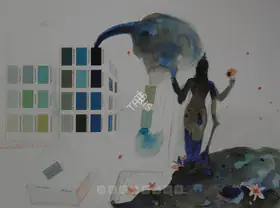 Panda, Jagannath (Artist). The Blue God, 2005 | Painting
